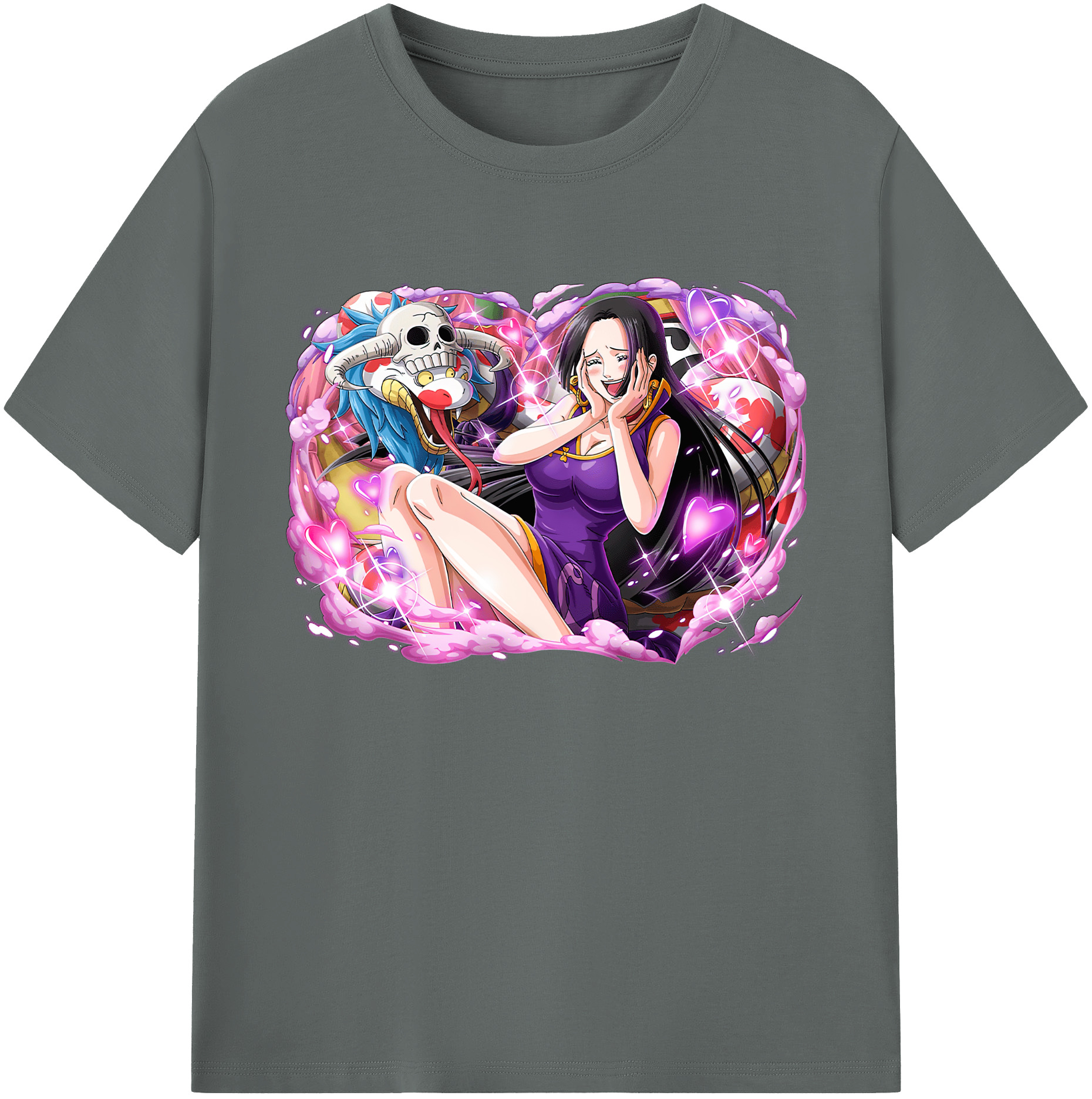ワンピース ボア・ハンコック ONE PIECE Boa·Hancock 綿100％ メンズ半袖Tシャツ｜肌触りやわらか＆通気性